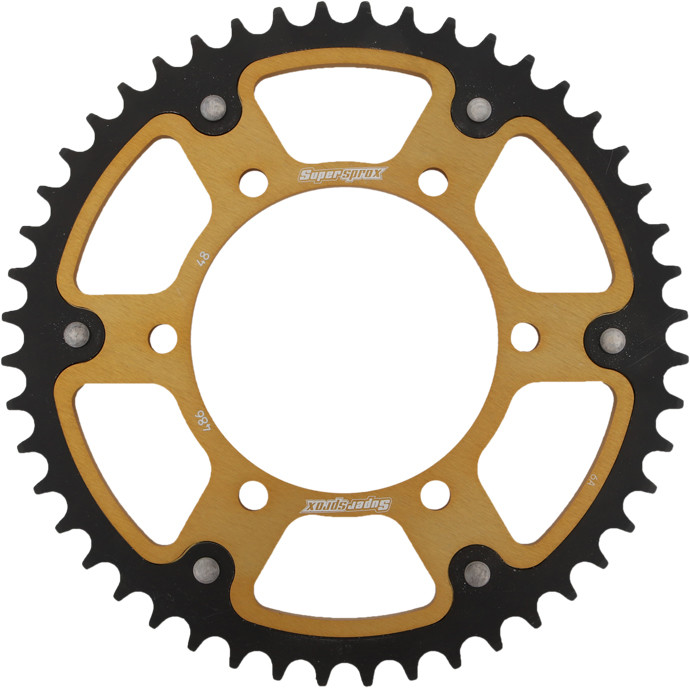 REAR STEALTH SPROCKET ALU/STL 48T-520 GLD HON/KAW/YAM