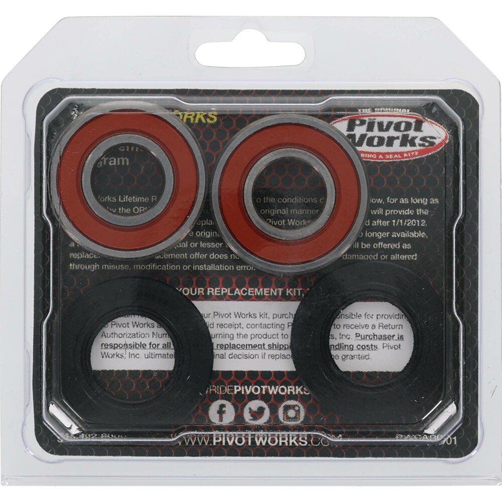 Pivot Works Premium Front Wheel Bearing Kit Kawasaki KX125 / KX250 / KX500 1985-1993