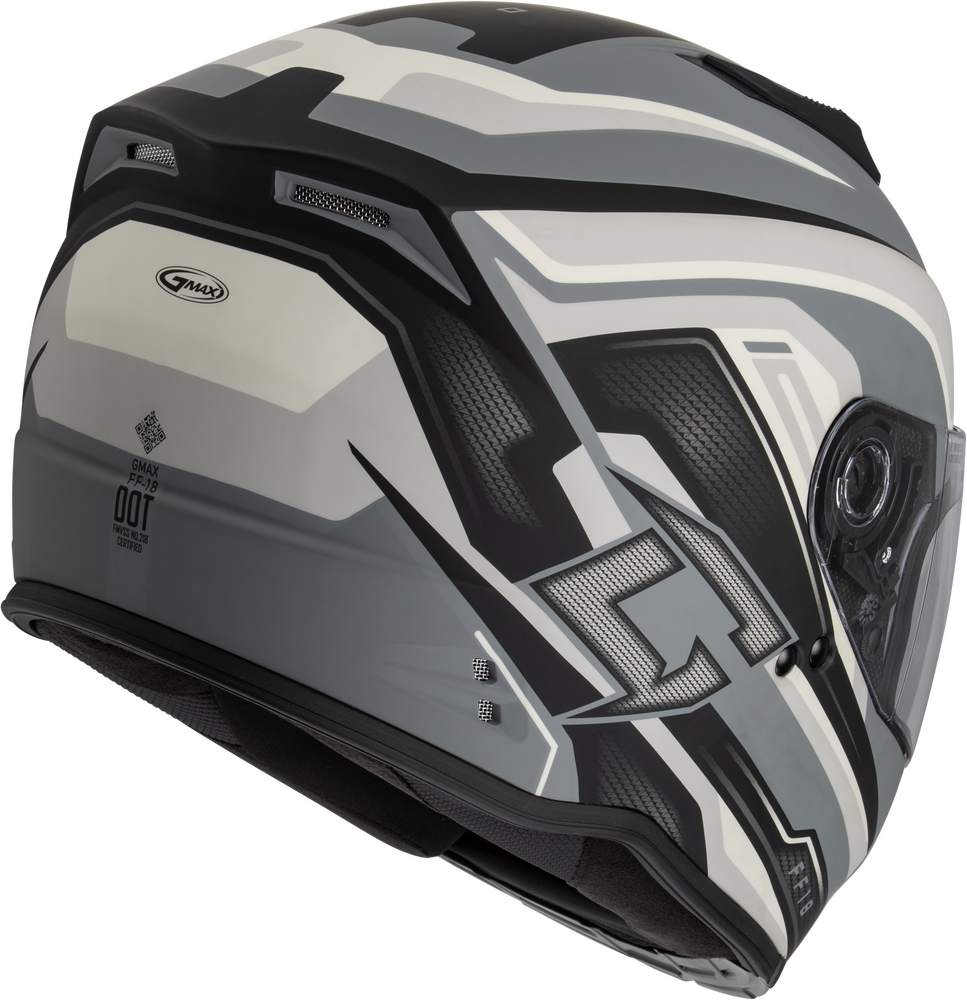 GMAX FF-18 DRIFT HELMET MATTE GREY/SILVER/BLACK SM
