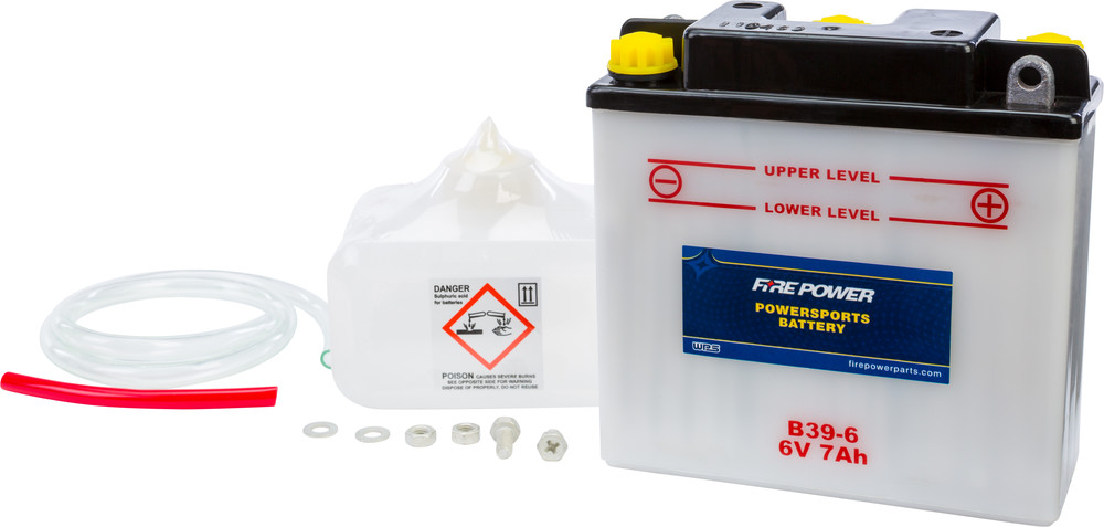 FIRE POWER BATTERY W/ACID B39-6 6V