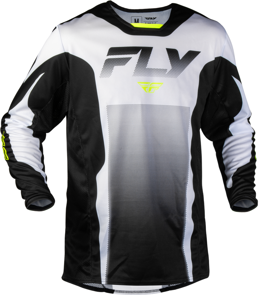 Fly Racing Kinetic Fade Jersey (2027) — White/Black/Hi-Vis