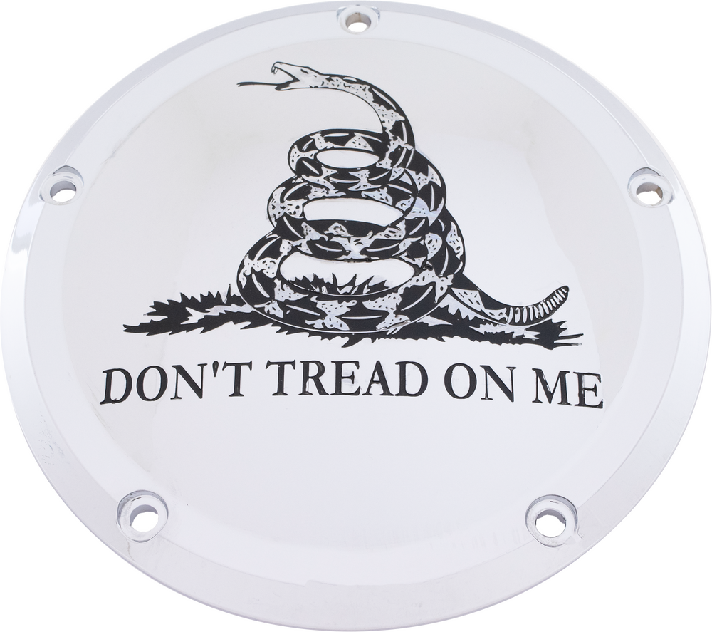 6   M8 SOFTAIL DERBY COVER DON'T TREAD CHROME