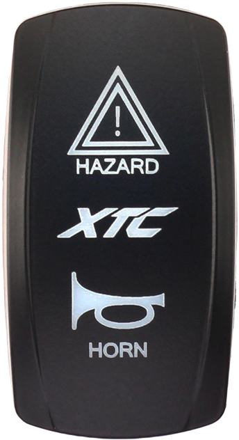 XTC Power Products Dash Switch Rocker Face - Hazard / Horn