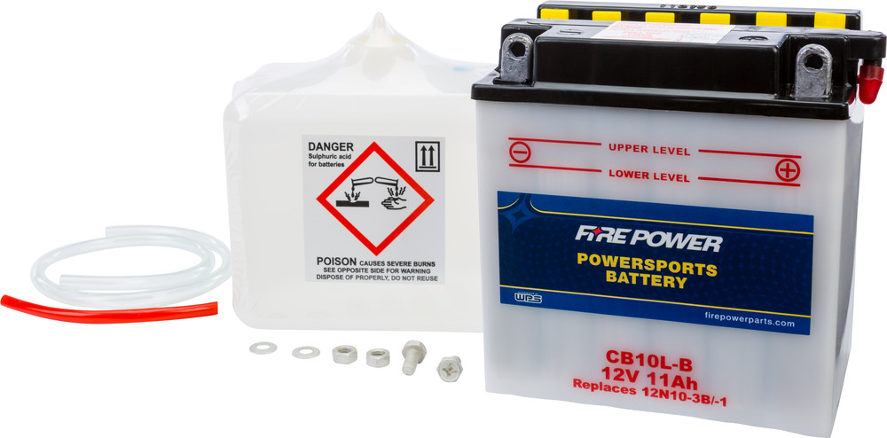 FIRE POWER BATTERY W/ACID CB10L-B 12V HEAVY DUTY