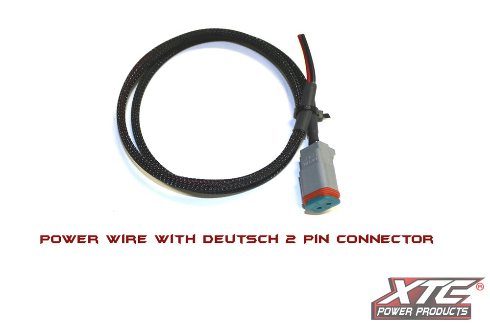 XTC POWER PRODUCTS 6' 18 GA. POWER WIRE TO 2 PIN DEUTSCH CONNECTOR