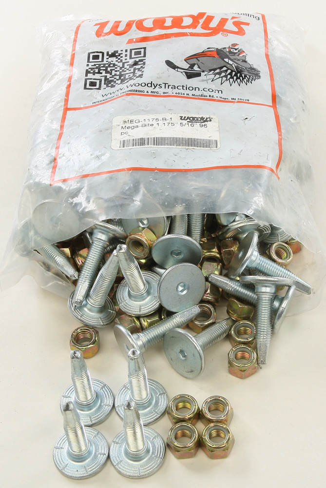 WOODYS SILVER-MEGA-BITE TRAIL STUD 1.175" 96/PK