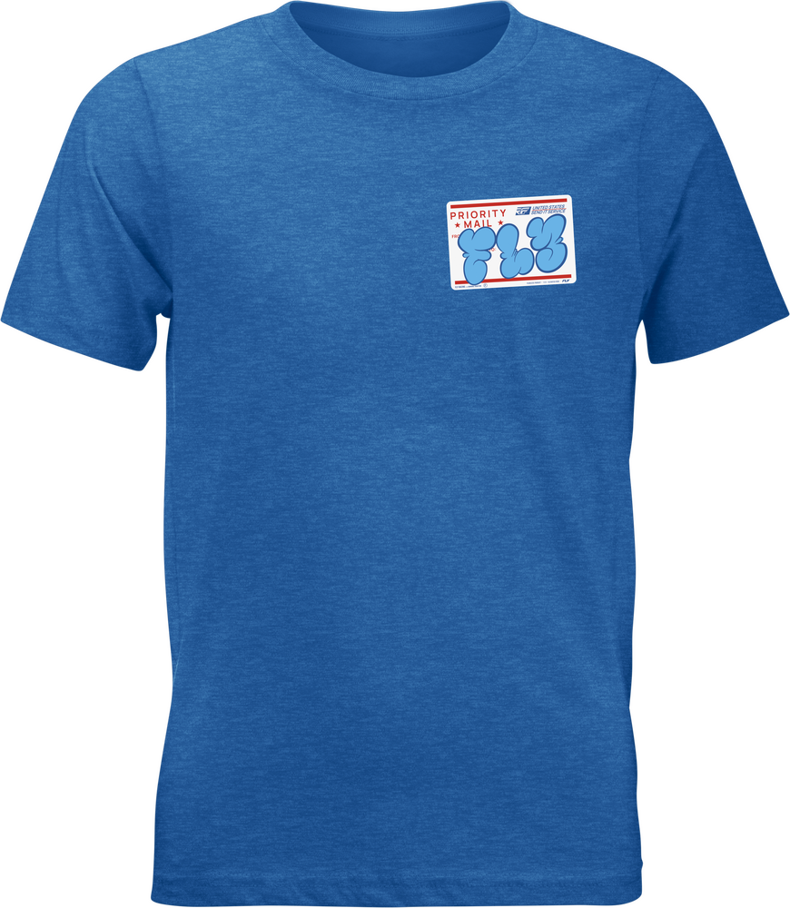 FLY RACING YOUTH FLY GRAFFITI TEE BLUE YL