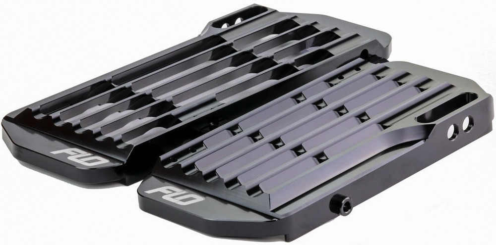 FLO MOTORSPORTS HIGH FLOW RADIATOR BRACES BLACK