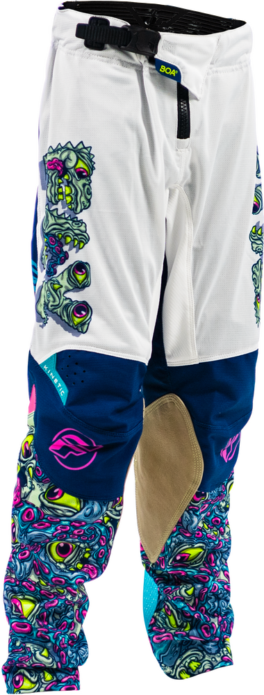 Fly Racing Youth Kinetic Mutant Mesh Pants (2026) — White/Blue/Multi