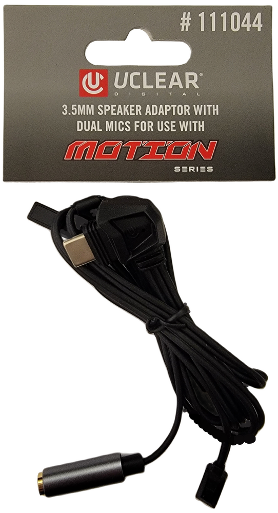 UCLEAR 3.5MM SPEAKER ADAPTOR W/DUAL MICS FOR USE WITH MOTION SERIE