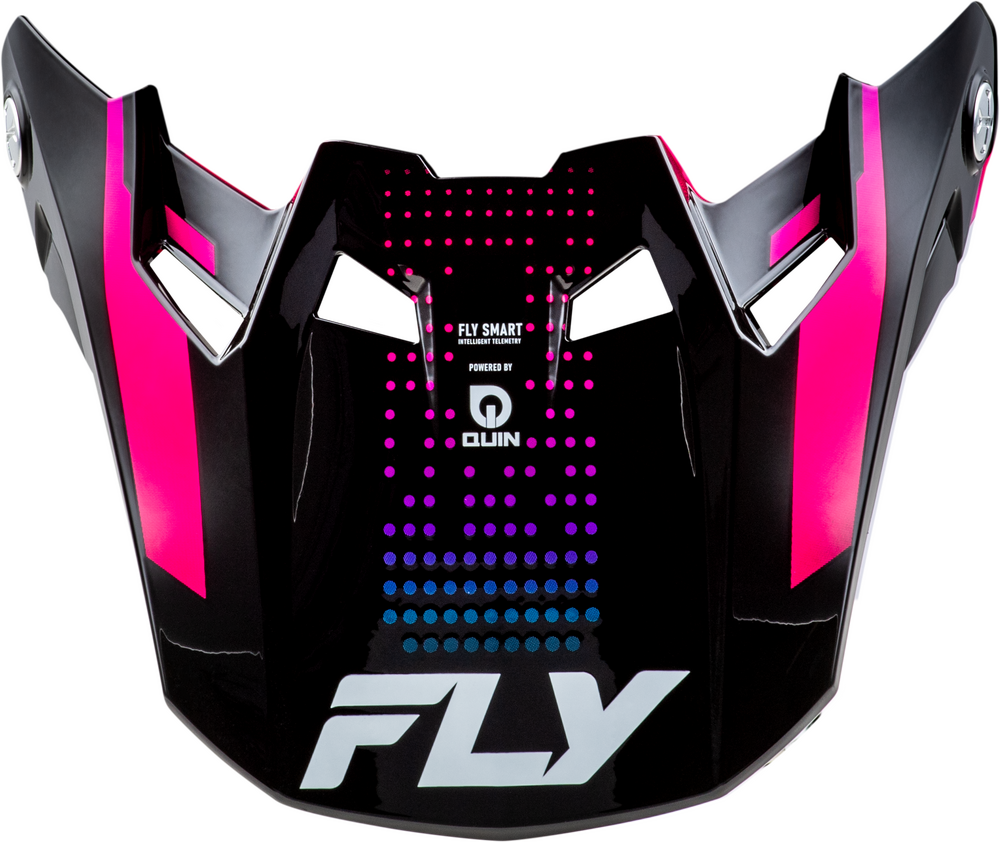 Fly Racing 2025 Formula S Visor — Black Carbon/Blue/Pink