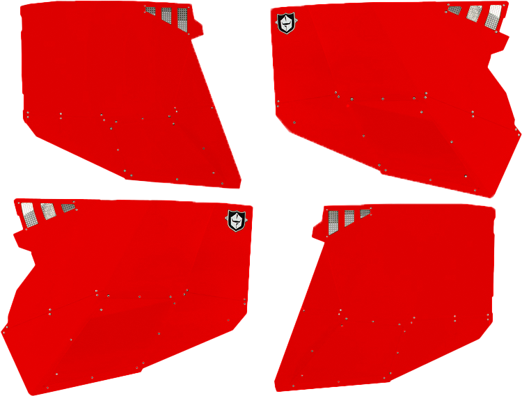 STEALTH DOOR ALLUMINUM SKINS RED POL
