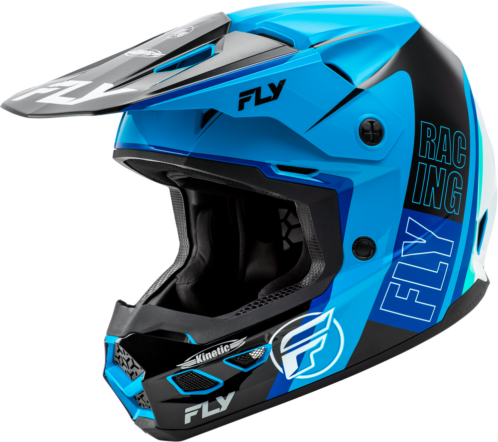 Fly Racing Kinetic Rally Helmet (2025) — Blue/Black/White