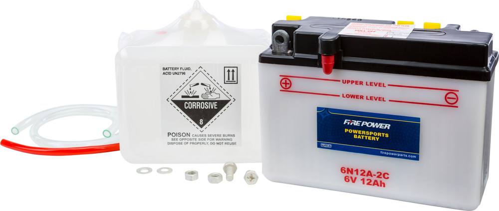 FIRE POWER BATTERY W/ACID 6N12A-2C 6V