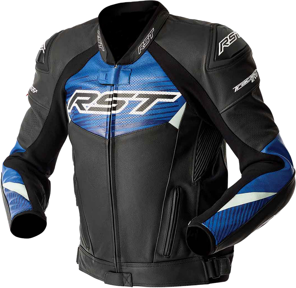 Rst Tractech Evo D3O Leather Jackets — Black/Blue