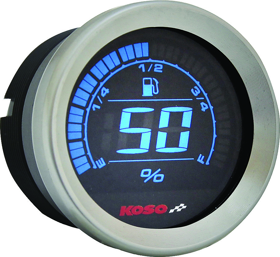 KOSO DIGITAL GAUGE CLUSTER SILVER BEZEL 04-13 FLHT AND FLTR