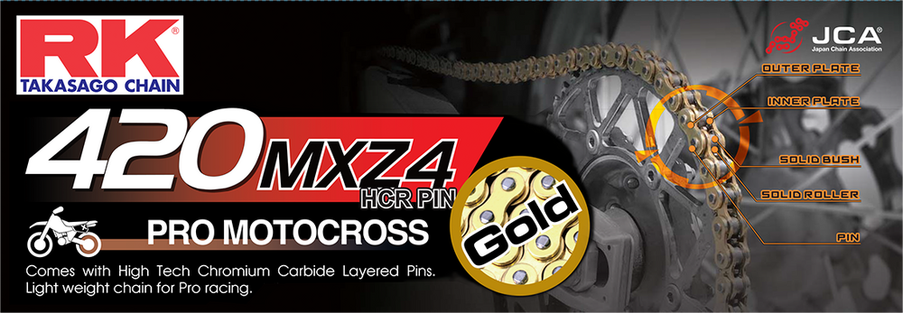 Rk Excel Gb420mxz4 Drive Chain Gold 420 X 120