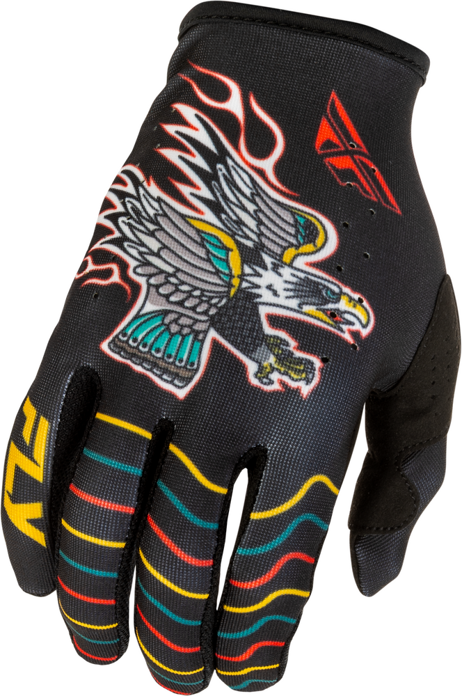 Fly Racing 2026 Lite Americana Gloves — Black/Red/Gold