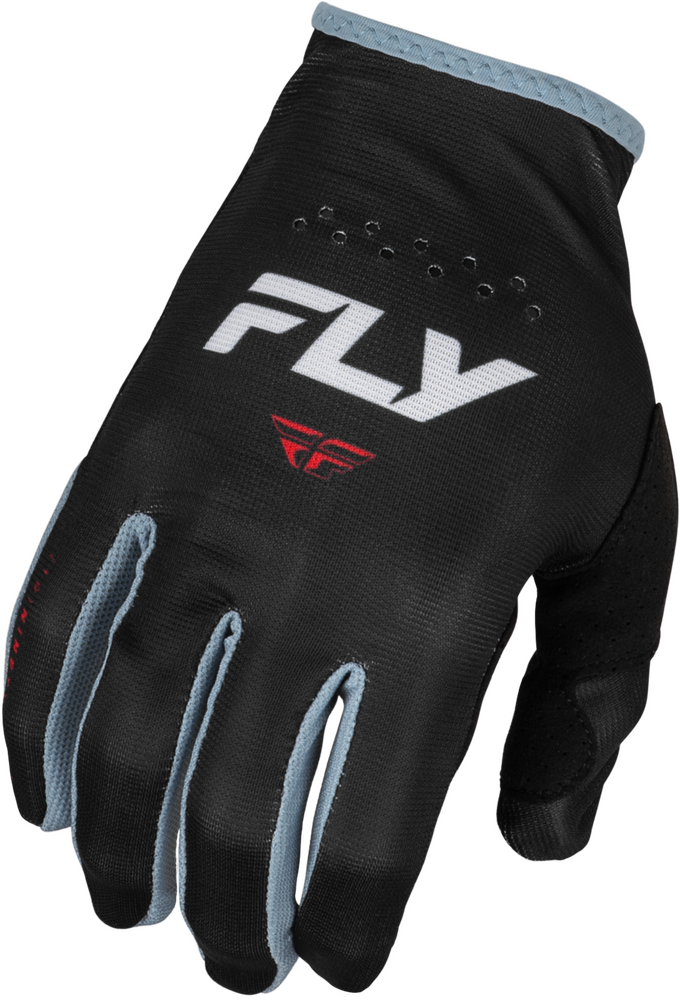 Fly Racing Lite Gloves — Black/White/Red