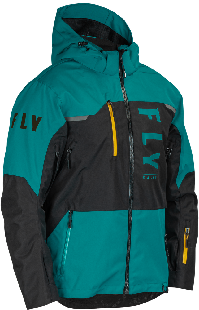 Fly Racing Carbon Jacket (2024) — Black/Teal/Orange