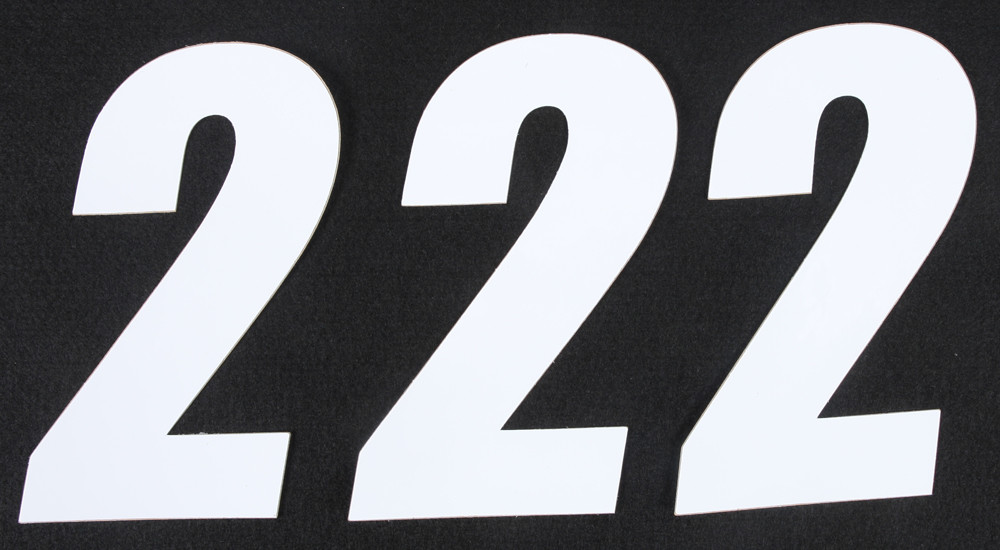 D-COR NUMBER 2 WHITE 6" 3/PK