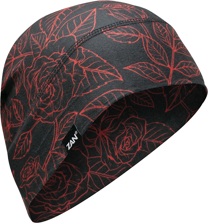 Zan Adult Sportflex UPF50+ Liner/Beanie — Red/Black
