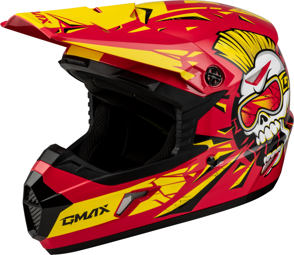 Gmax MX-46Y Unstable Helmet — Red/Yellow