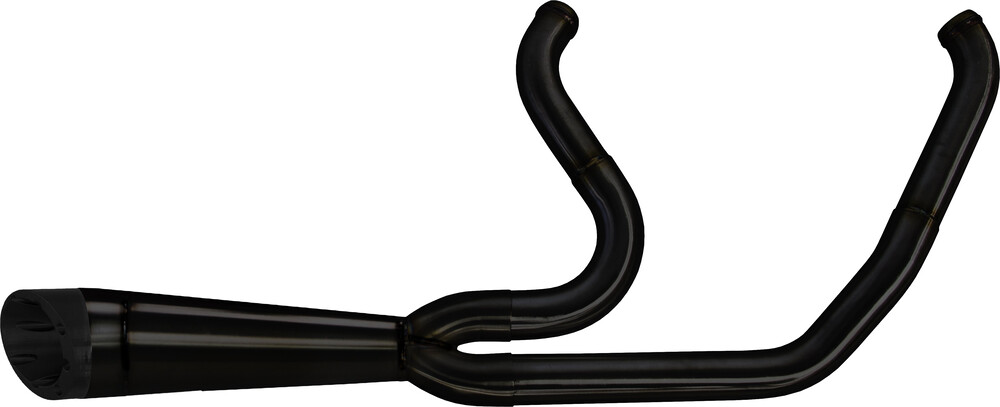 TBR COMP-S 2-1 M8 SOFTAIL BLACK W/TURNOUT BLACK ENDCAP