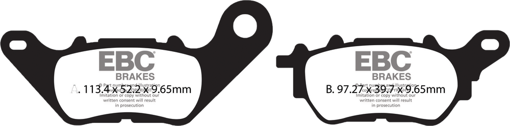 EBC BRAKE PADS SFA706HH DOUBLE-H SINTERED