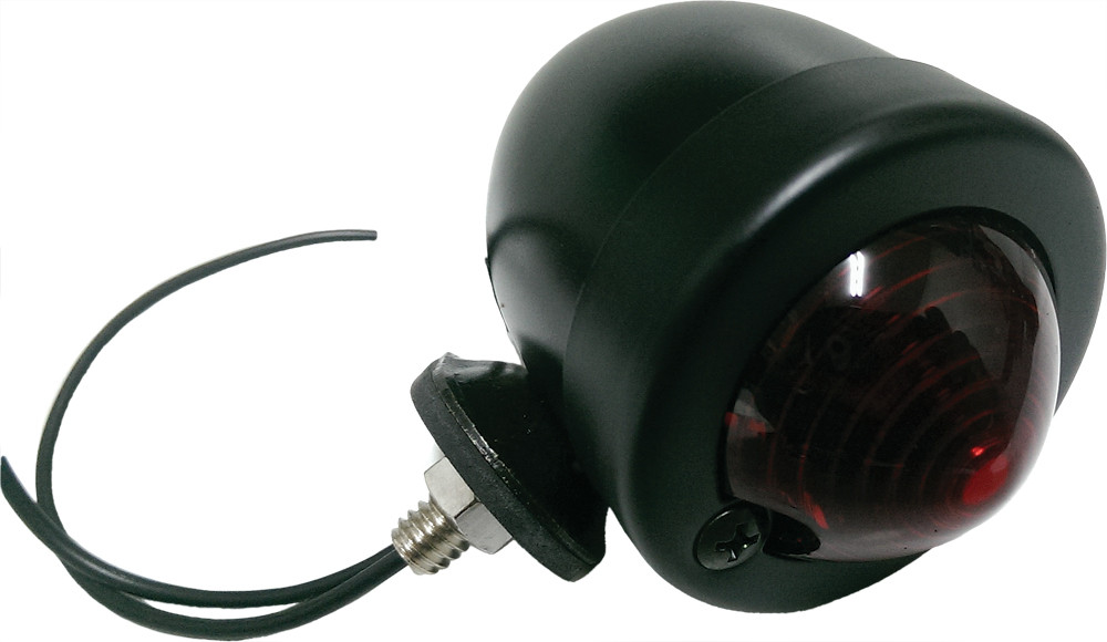 HARDDRIVE BULLET MARKER LIGHT BLACK RED LENS SINGLE FILAMENT
