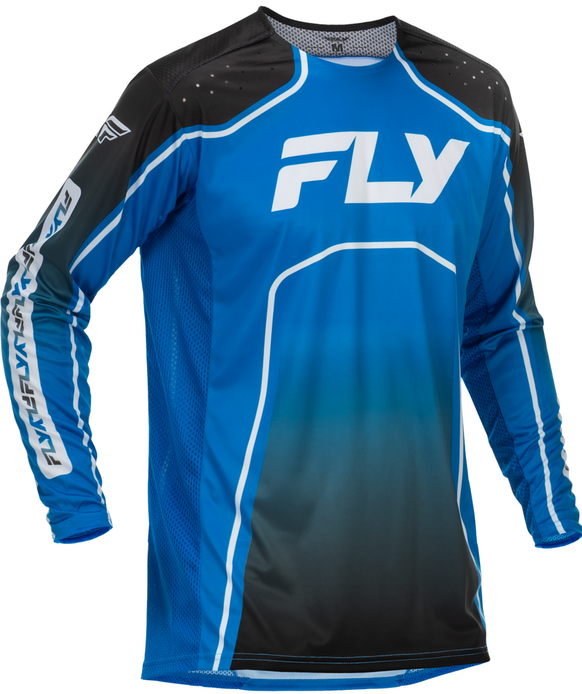 Fly Racing Youth Rayce Bicycle Jersey (2026) — Blue/Black/White