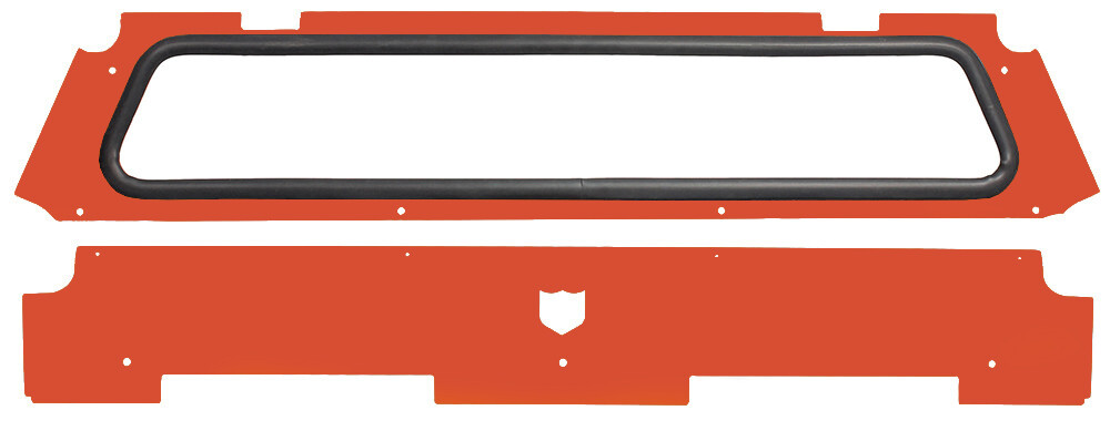 REAR WINDSHIELD ORANGE RUST METALLIC