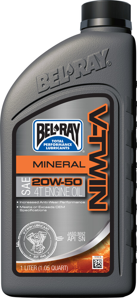BEL-RAY V-TWIN MINERAL ENGINE OIL 20W-50 1L