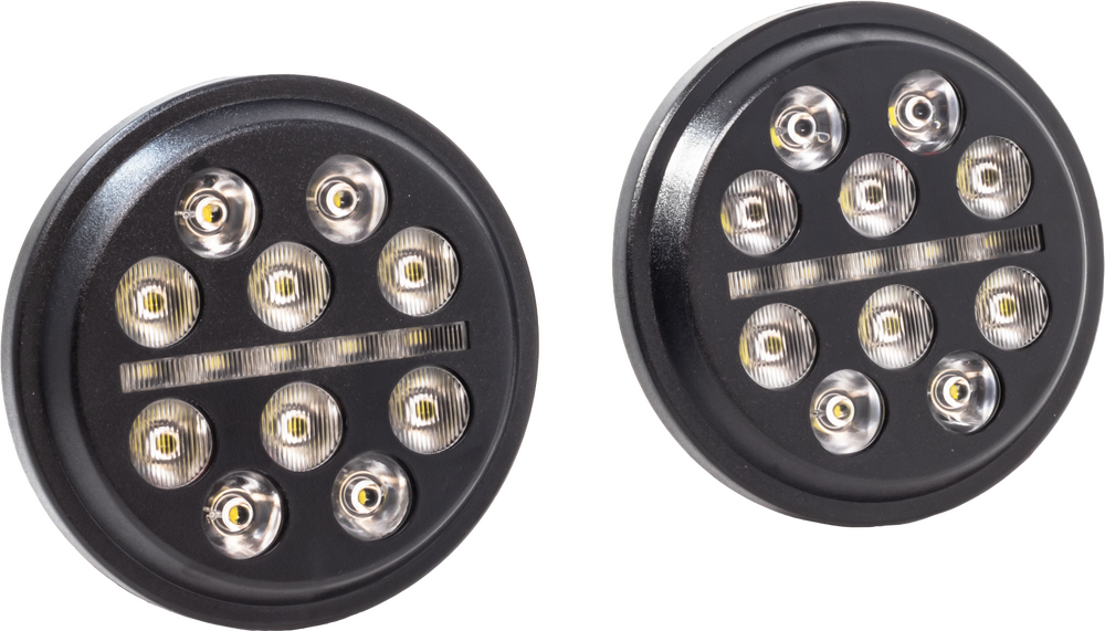 4.5" PASSING LAMPS BLK BUCSHOT INDIAN