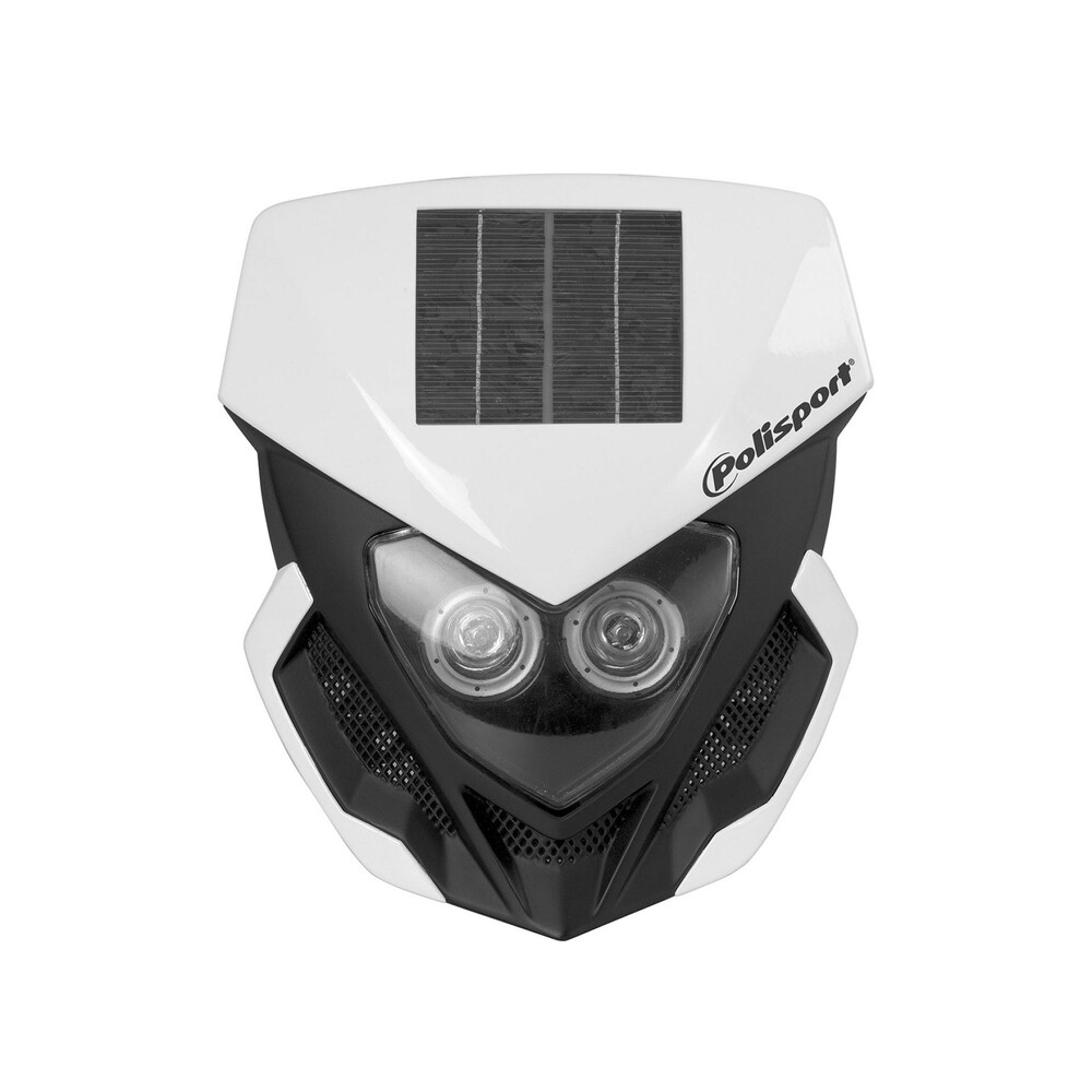 POLISPORT LOOKOS SOLAR HEADLIGHT WHITE/BLACK