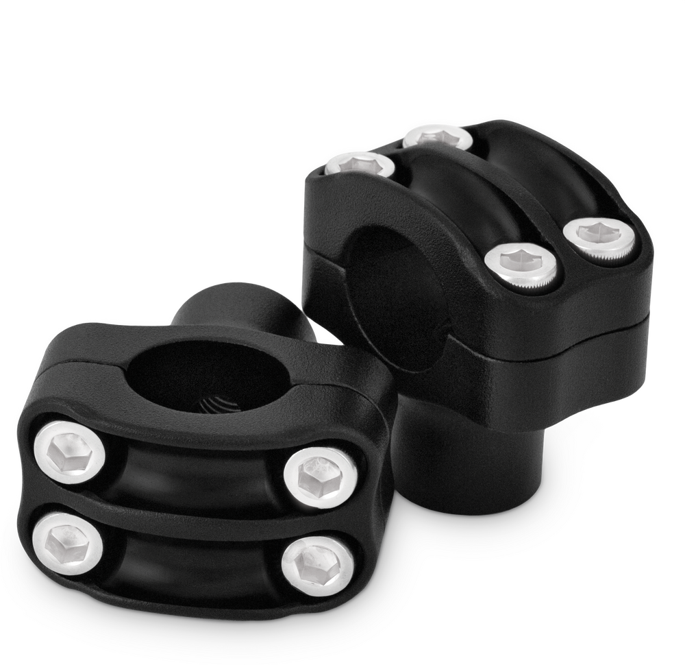 Burly Brand Reaper 1-1/2" Risers 1" Bar Set — Texture Black