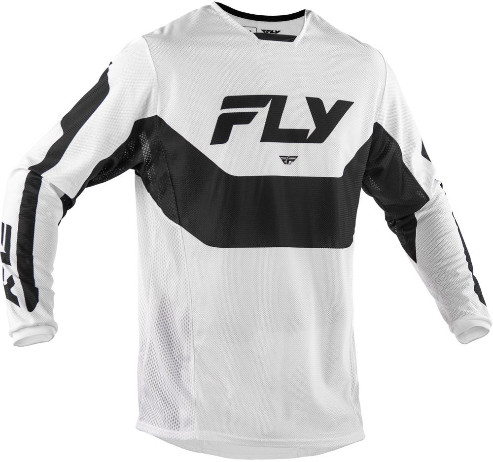 Fly Racing Kinetic Mesh Jersey (2026.5) — White/Black