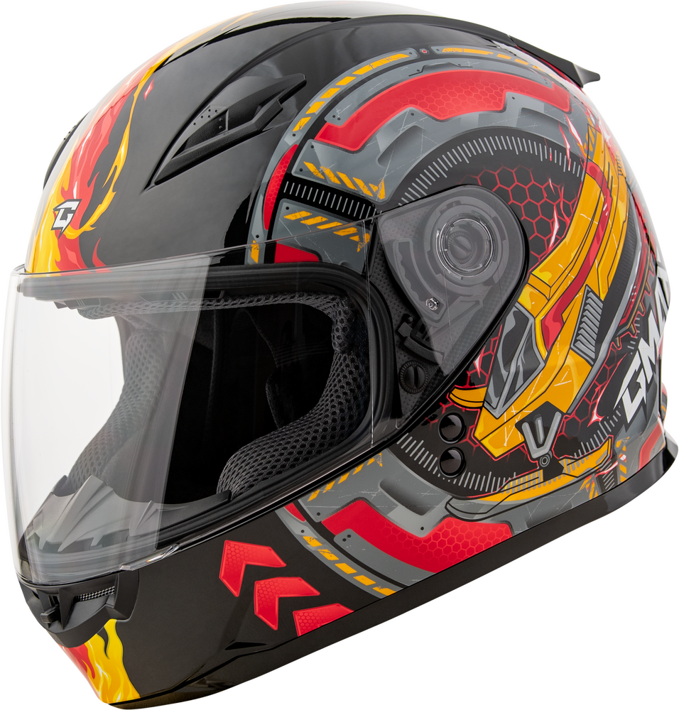 Gmax GM-49Y Charge Helmet (2026) — Black/Red/Yellow