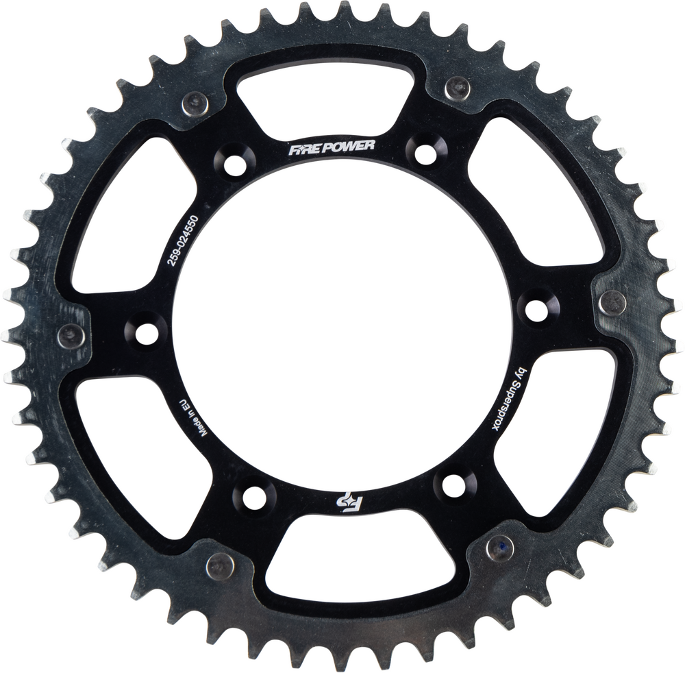 REAR SPROCKET HYBRID 50T BLK/SIL