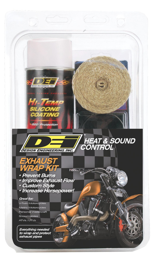 Dei Exhaust Pipe Wrap Kit Tan Wrap W/White Coating