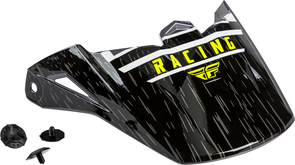 KINETIC K120 HELMET VISOR BLACK/WHITE/HI-VIS