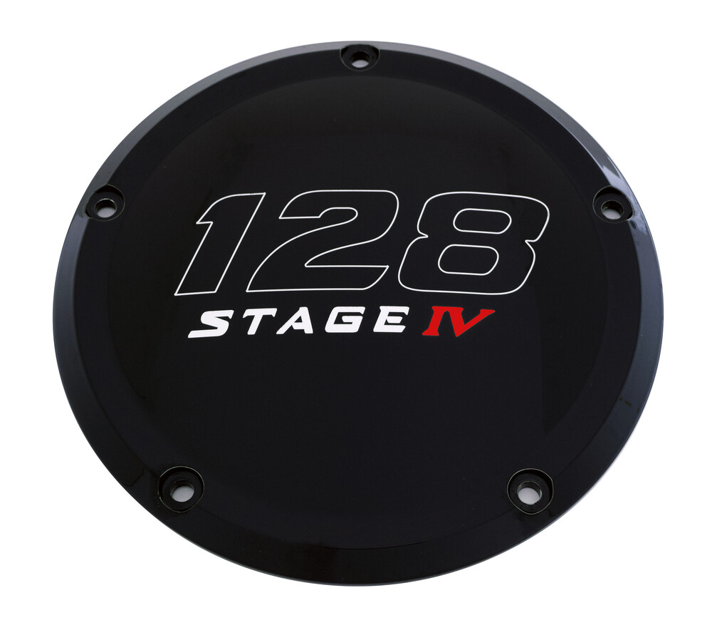 6   M8 SOFTAIL DERBY COVER 128 STAGE IV BLACK