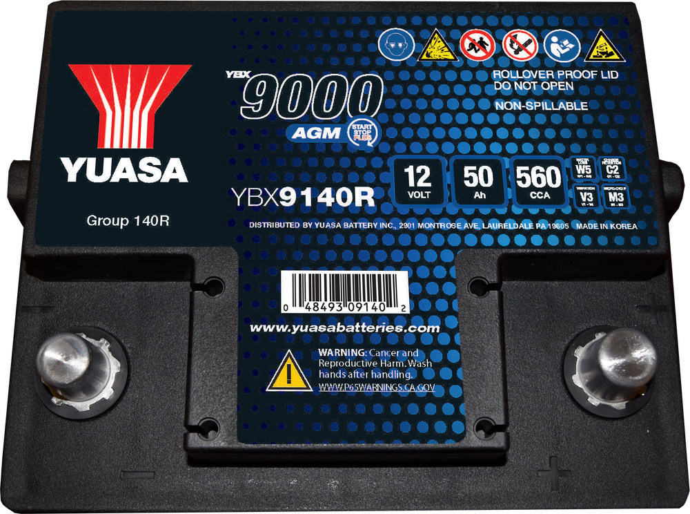 YUASA YBX9140R AGM - SPILL-PROOF