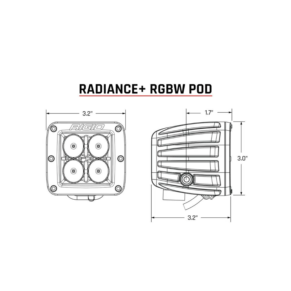 Rigid Radiance+ RGBW Series Pod Lights