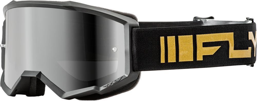 ZONE GOGGLE BLACK/GOLD W/ SILVER MIRROR/SMOKE LENS