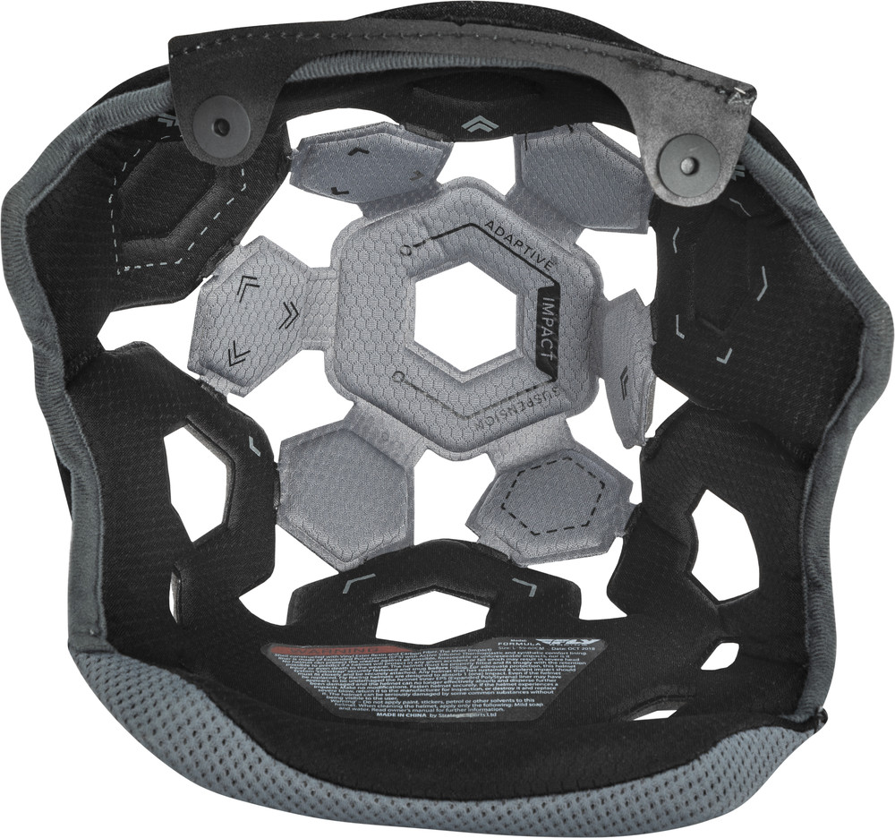 FORMULA HELMET LINER BLACK/COOL GREY 2X