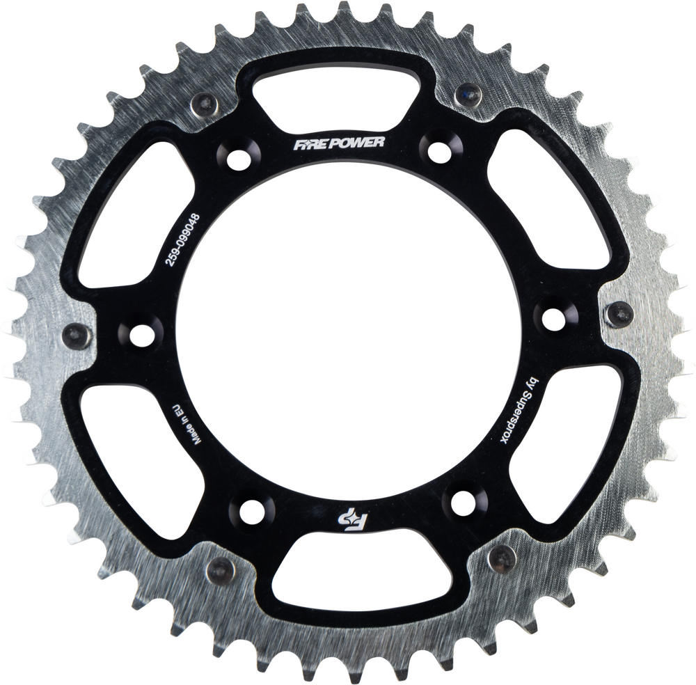 REAR SPROCKET HYBRID 48T BLK/SIL