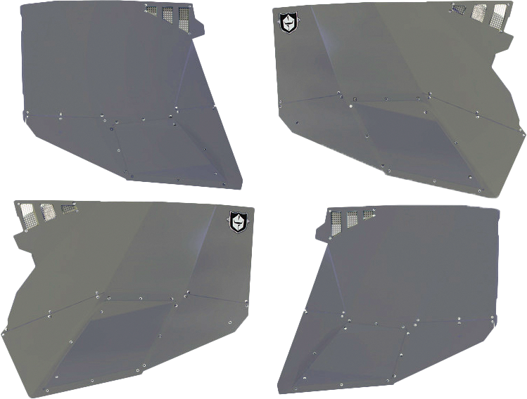 STEALTH DOOR ALLUMINUM SKINS SPARKLE SILVER METALLIC POL