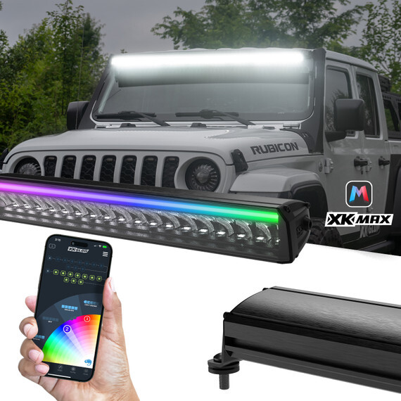 XKMAX 7" LIGHT BAR DUAL MODE WITH RGBW STRIP APP CONTROL