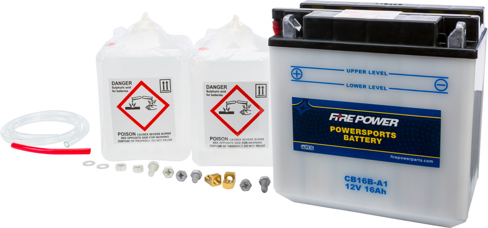 FIRE POWER BATTERY W/ACID CB16B-A1 12V HEAVY DUTY